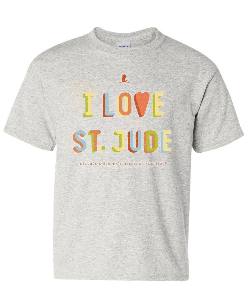 Youth I Love St. Jude Bright Font T-Shirt